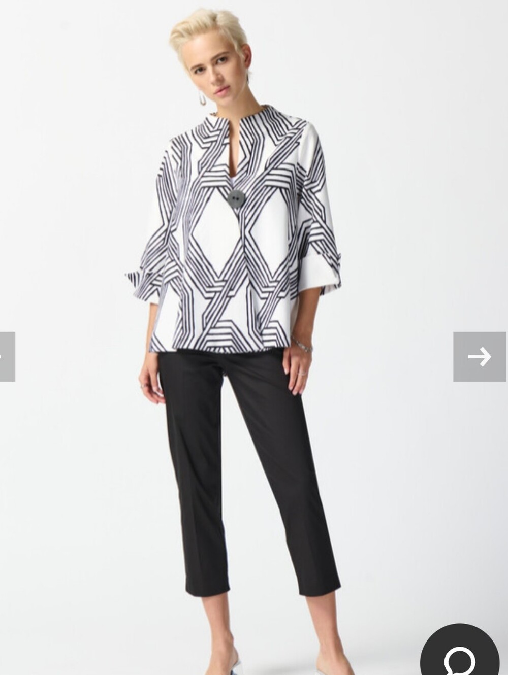 Joseph Ribkoff Abstract Print One-button Blazer - Like New Sz 18